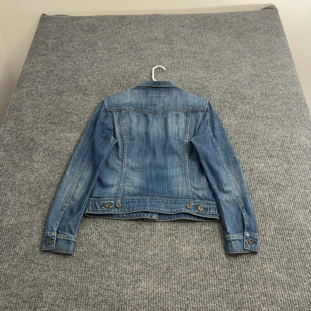 Levi's Denim Jacket Womens S Blue Cotton Blend‎ Stretch Trucker Classic Style